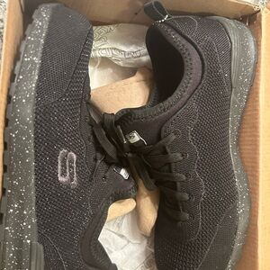 Skechers Safety composite/steel toe Black Sneakers NWT and box